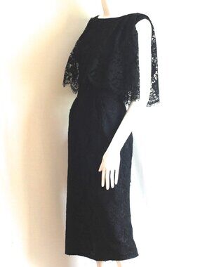 Irving Nadler 1960's Lace Cocktail Dress With Caplet Top - Montreal